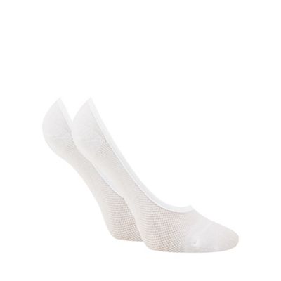 Pack of two white footsies socks
